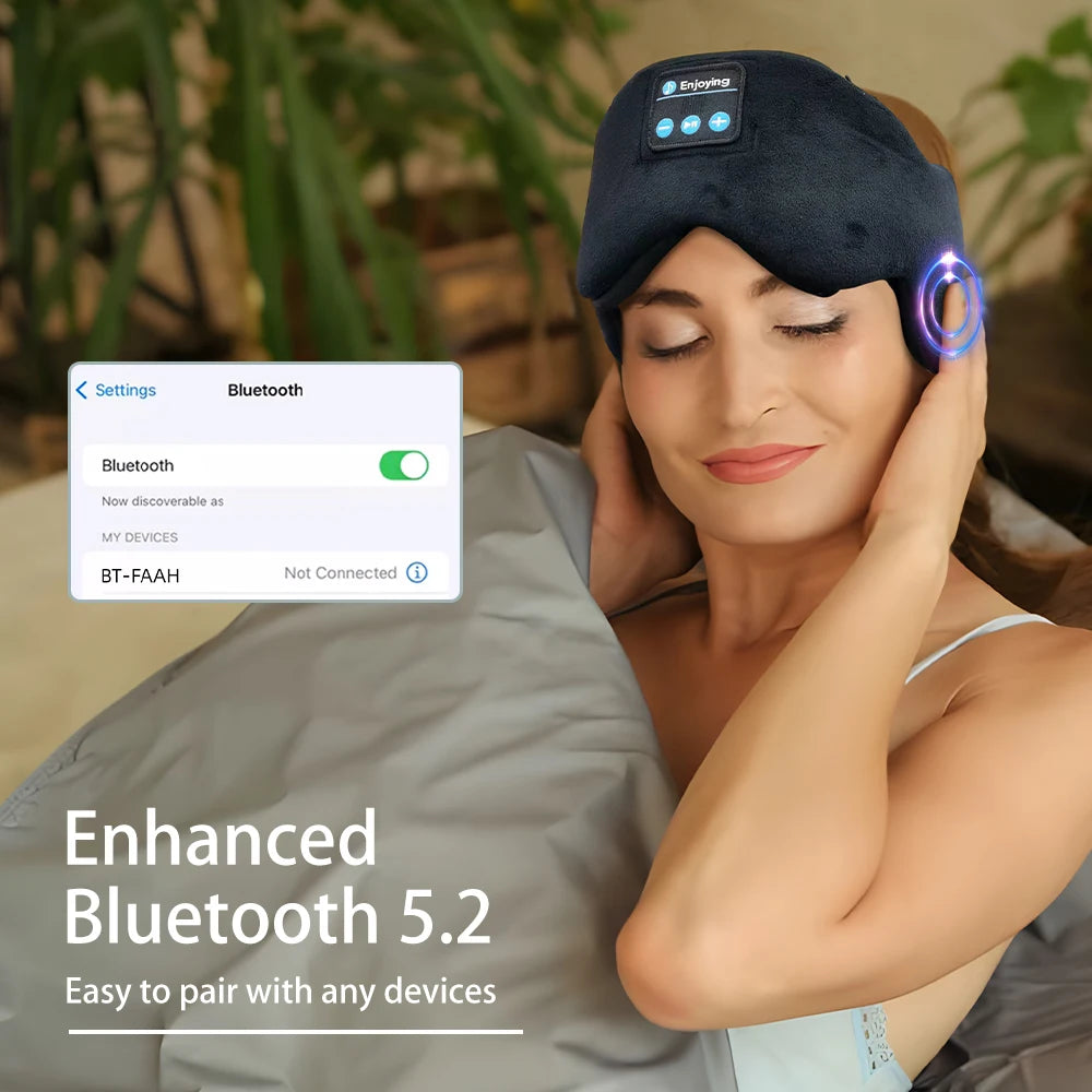 Bluetooth 5.3 Sleeping Mask with Wireless Headphones by HitMyNeed