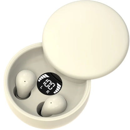 Bluetooth 5.4 Invisible Sleeping & Sport Earbuds khaki by HitMyNeed