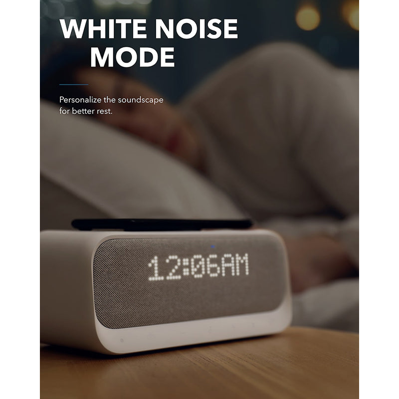 Bluetooth Alarm Clock with Wireless Charging & Speaker by HitMyNeed