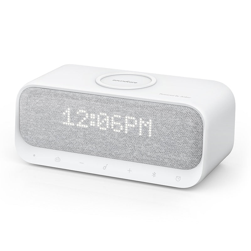 Bluetooth Alarm Clock with Wireless Charging & Speaker eu-plug by HitMyNeed