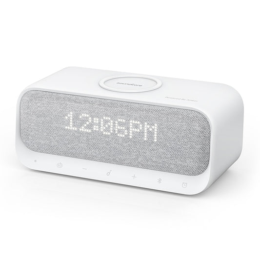 Bluetooth Alarm Clock with Wireless Charging & Speaker eu-plug by HitMyNeed
