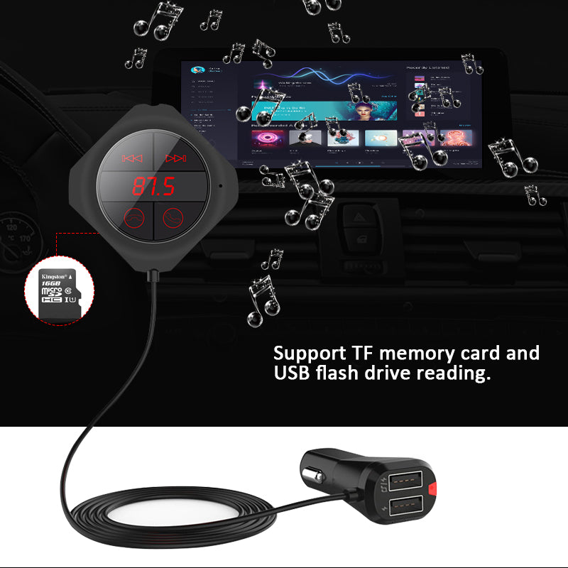 Bluetooth AUX Car Music Transmitter & Charger by HitMyNeed