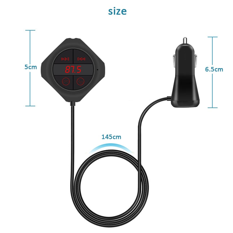 Bluetooth AUX Car Music Transmitter & Charger by HitMyNeed