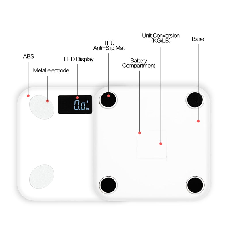 Bluetooth Body Weight Scale with App & Body Metrics by HitMyNeed