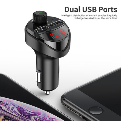 Bluetooth FM Transmitter Car Adapter with Dual USB by HitMyNeed
