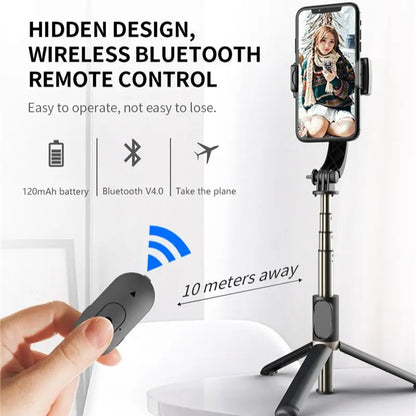Bluetooth Gimbal Selfie Stick Tripod for Smartphones by HitMyNeed