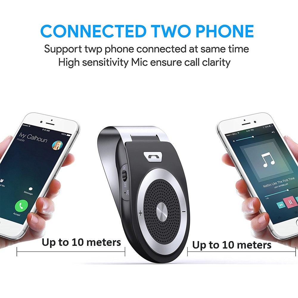 Bluetooth Handsfree Car Kit Speakerphone Receiver by HitMyNeed