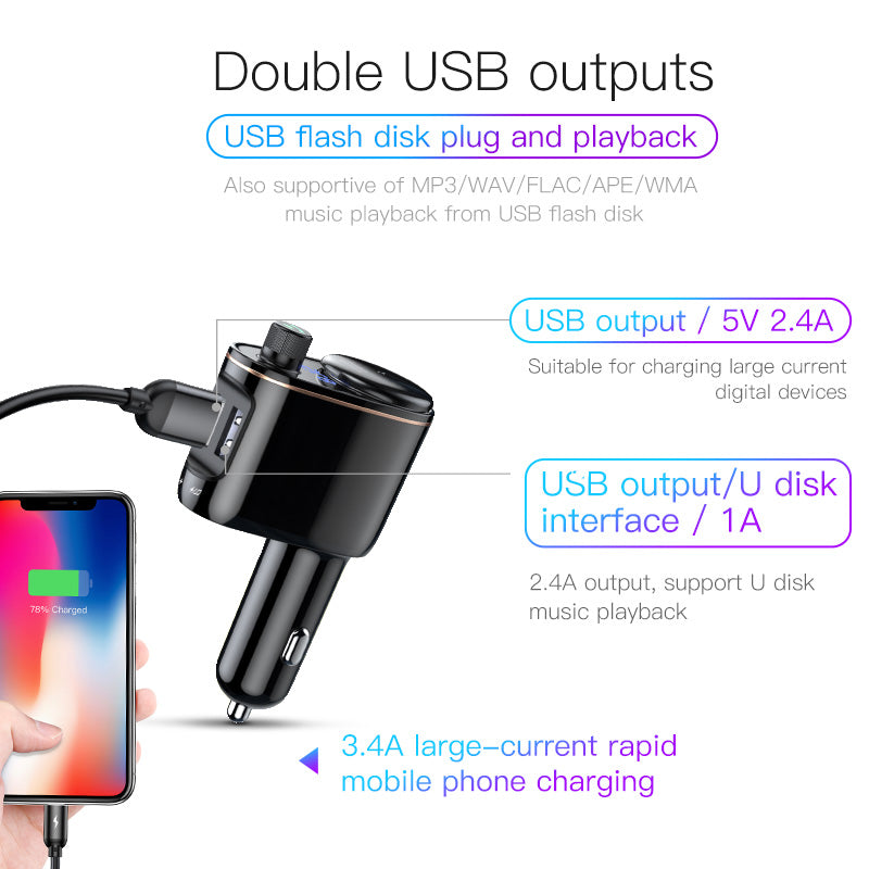Bluetooth Handsfree USB Car Charger Adapter by HitMyNeed