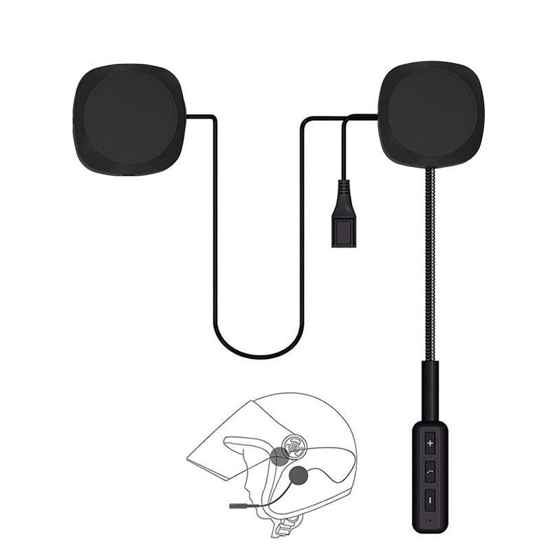 Bluetooth Helmet Speakers with Built-In Microphone by HitMyNeed