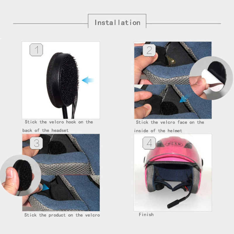 Bluetooth Helmet Speakers with Built-In Microphone by HitMyNeed
