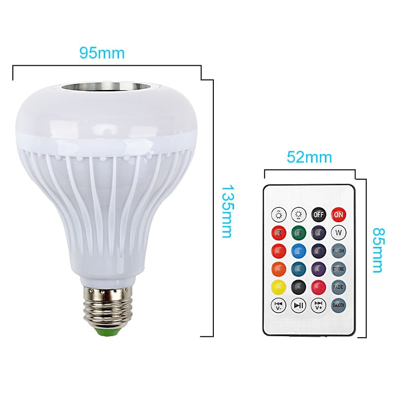 Bluetooth LED Light Bulb Speaker with Remote by HitMyNeed
