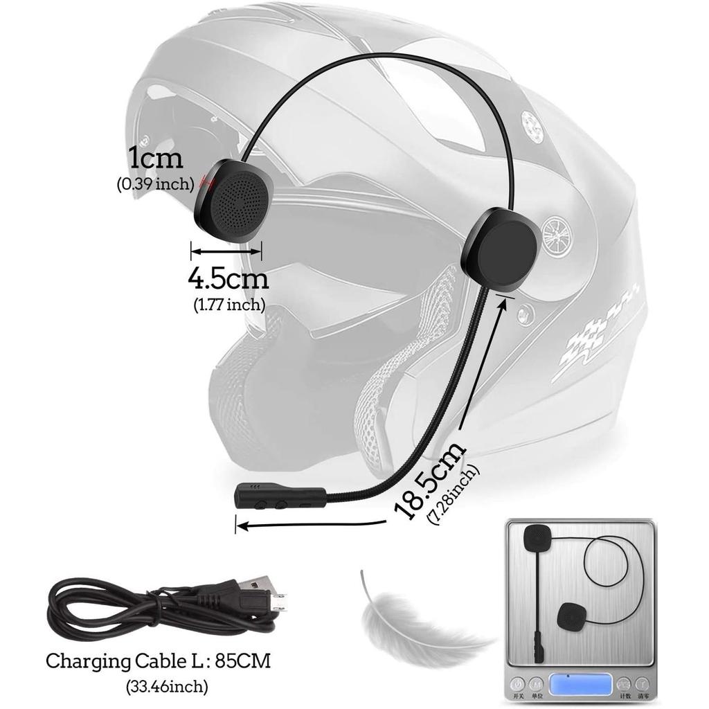 Bluetooth Motorcycle Helmet Speakers with Mic by HitMyNeed