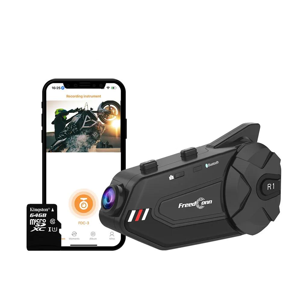 Bluetooth Motorcycle Intercom with WiFi Dash Cam DVR by HitMyNeed
