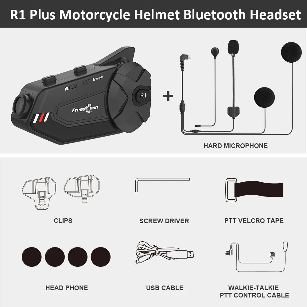Bluetooth Motorcycle Intercom with WiFi Dash Cam DVR by HitMyNeed