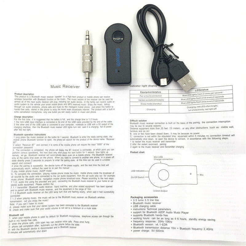 Bluetooth MP3 Car Audio Receiver with Hands-Free Calls by HitMyNeed