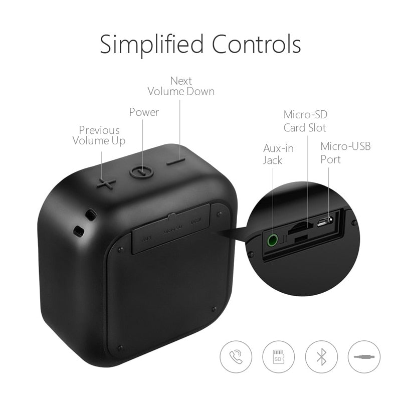 Bluetooth Portable Wireless Speaker with AUX & SD by HitMyNeed