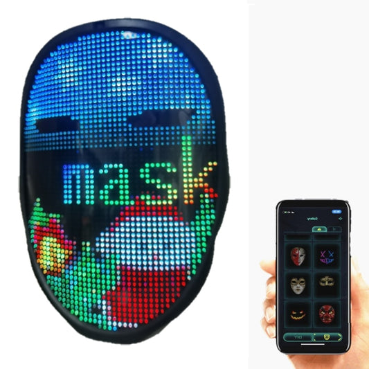 Bluetooth Programmable LED Halloween Costume Mask by HitMyNeed