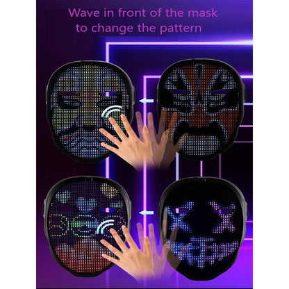 Bluetooth Programmable LED Halloween Costume Mask by HitMyNeed