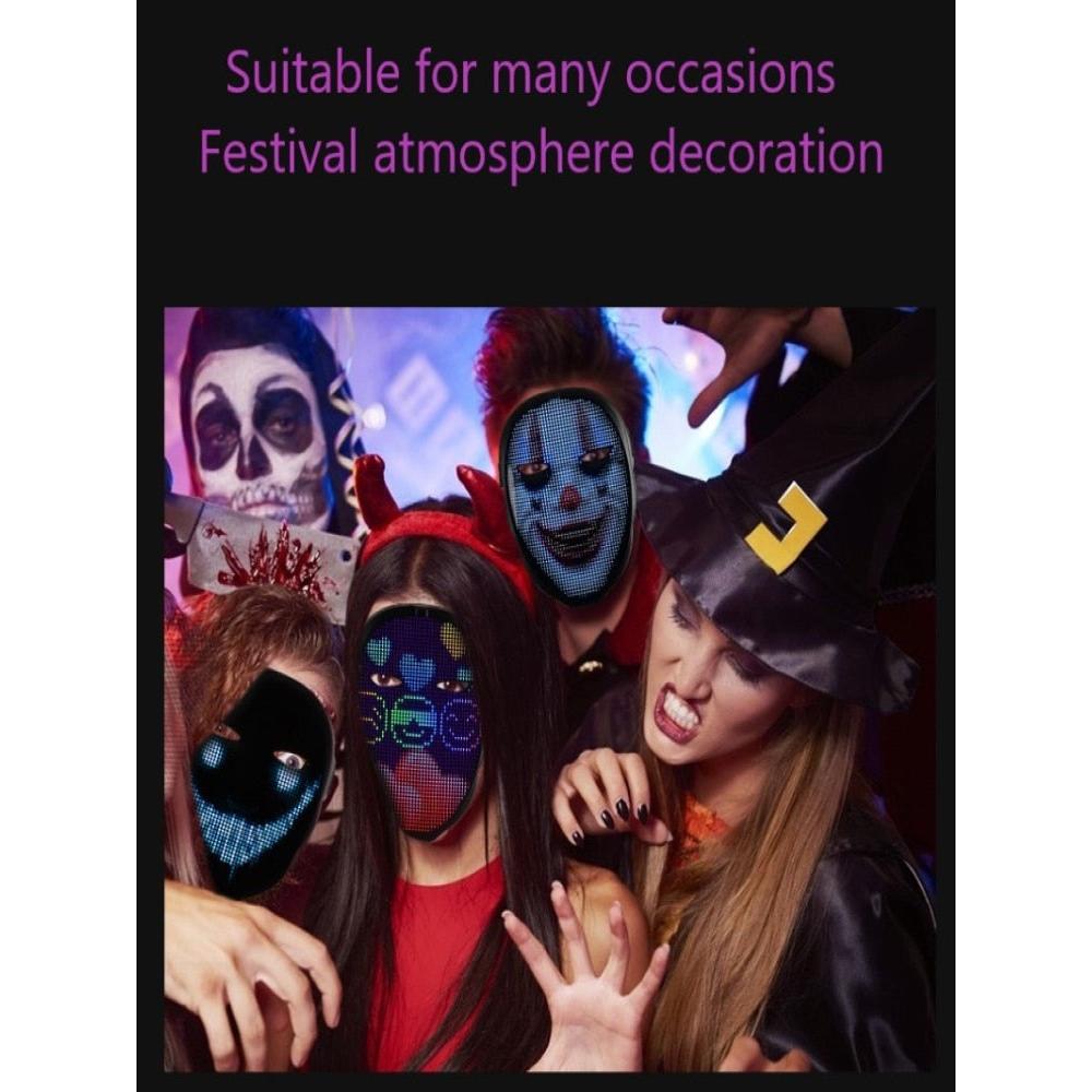 Bluetooth Programmable LED Halloween Costume Mask by HitMyNeed