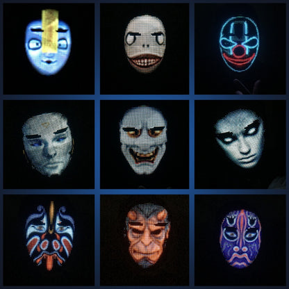 Bluetooth Programmable LED Halloween Costume Mask by HitMyNeed