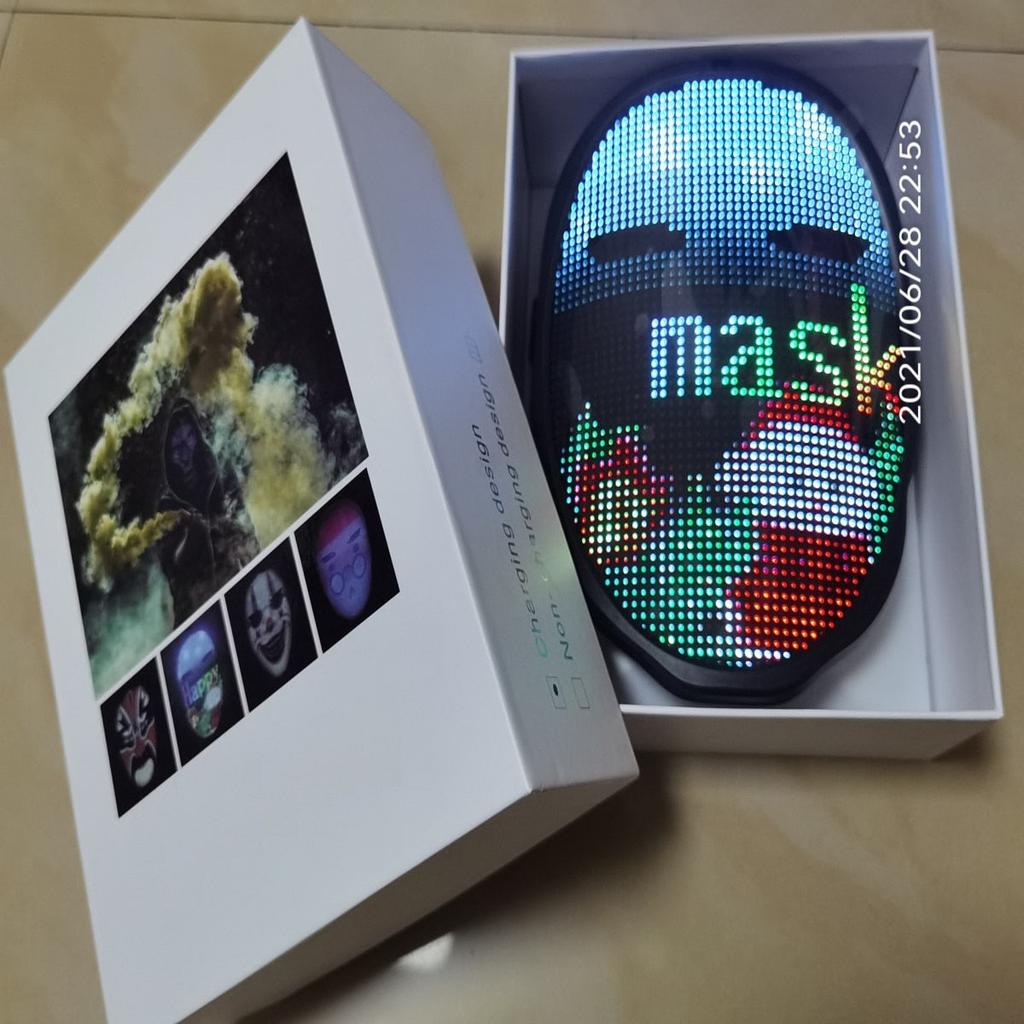Bluetooth Programmable LED Halloween Costume Mask by HitMyNeed