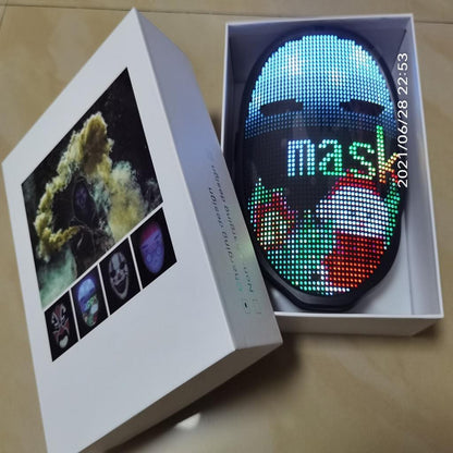 Bluetooth Programmable LED Halloween Costume Mask by HitMyNeed