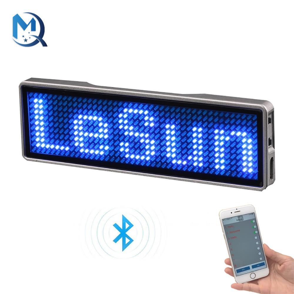 Bluetooth Programmable LED Name Badge Display blue by HitMyNeed