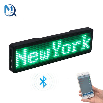 Bluetooth Programmable LED Name Badge Display green by HitMyNeed