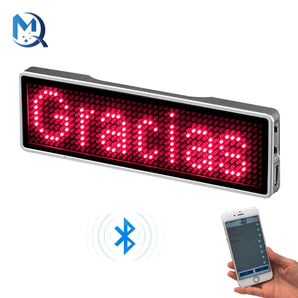 Bluetooth Programmable LED Name Badge Display red by HitMyNeed