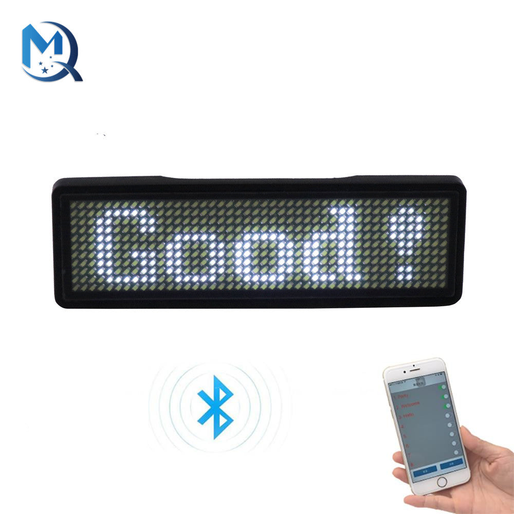 Bluetooth Programmable LED Name Badge Display white by HitMyNeed