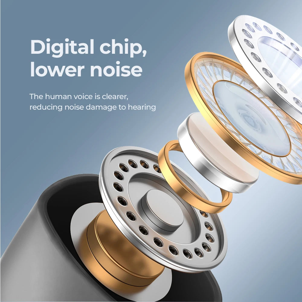 Bluetooth Rechargeable ITE Hearing Aids for Seniors by HitMyNeed