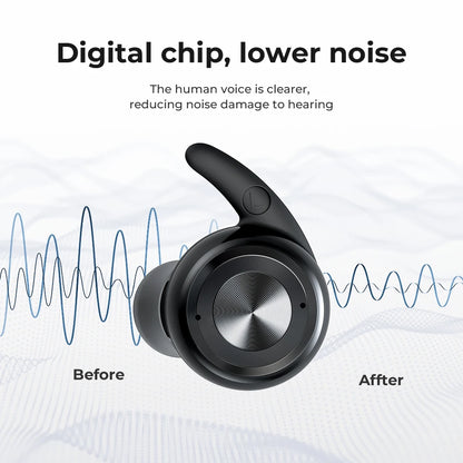 Bluetooth Rechargeable ITE Hearing Aids for Seniors by HitMyNeed