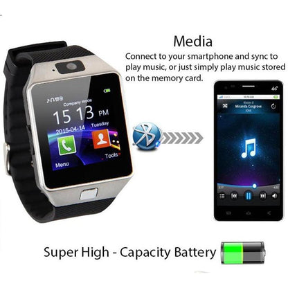 Bluetooth Smart Watch with Camera and Fitness Tracking by HitMyNeed