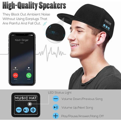 Bluetooth Speaker Baseball Cap with Mic by HitMyNeed