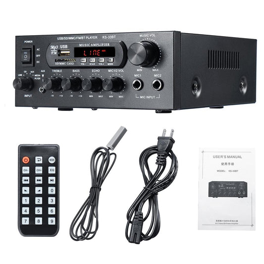 Bluetooth Stereo Amplifier with USB, SD & Mic Inputs by HitMyNeed