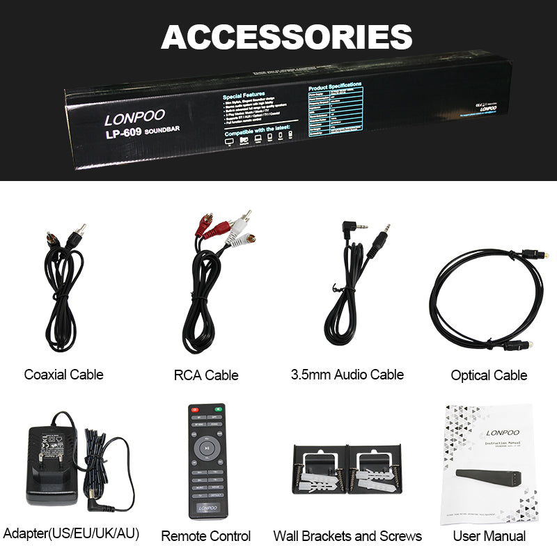 Bluetooth TV Sound Bar with Multiple Connections by HitMyNeed
