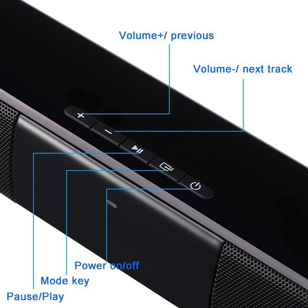 Bluetooth TV Soundbar Wireless Speaker 55cm by HitMyNeed