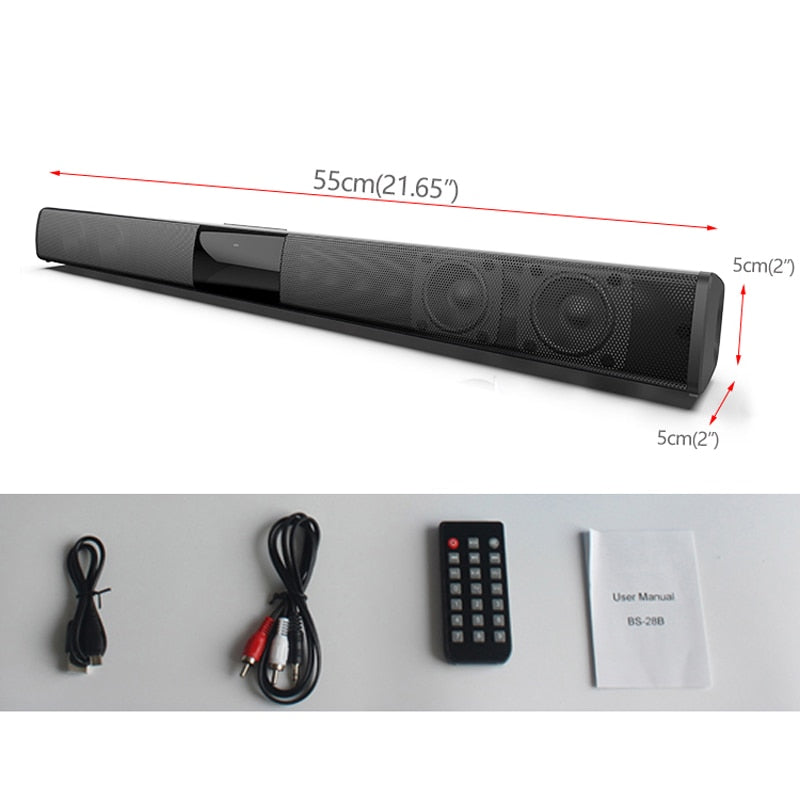 Bluetooth TV Soundbar Wireless Speaker 55cm by HitMyNeed