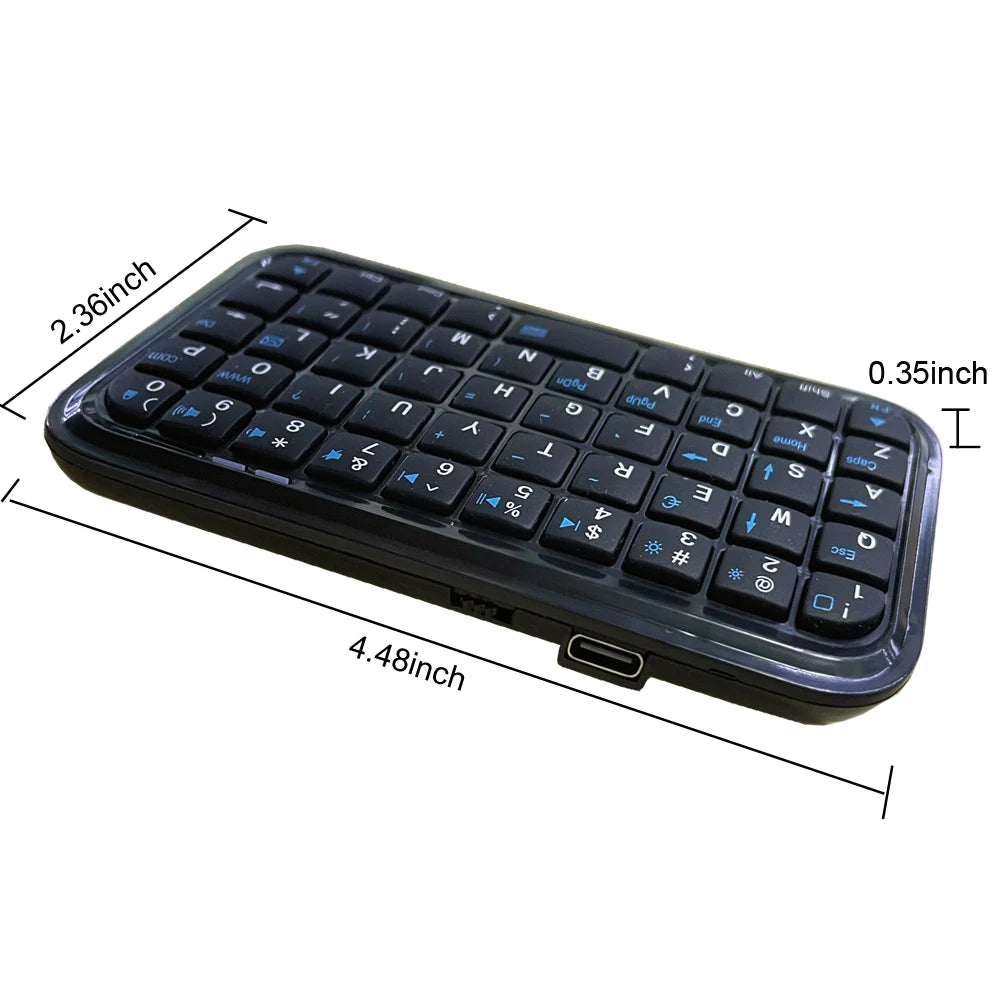 Bluetooth Type-C Rechargeable Mini Travel Keyboard by HitMyNeed