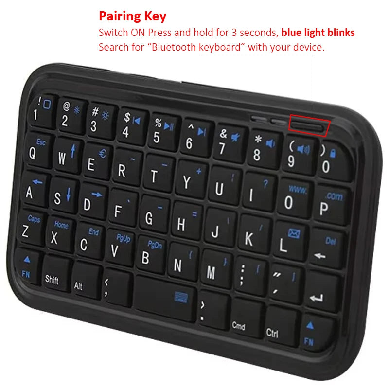 Bluetooth Type-C Rechargeable Mini Travel Keyboard by HitMyNeed