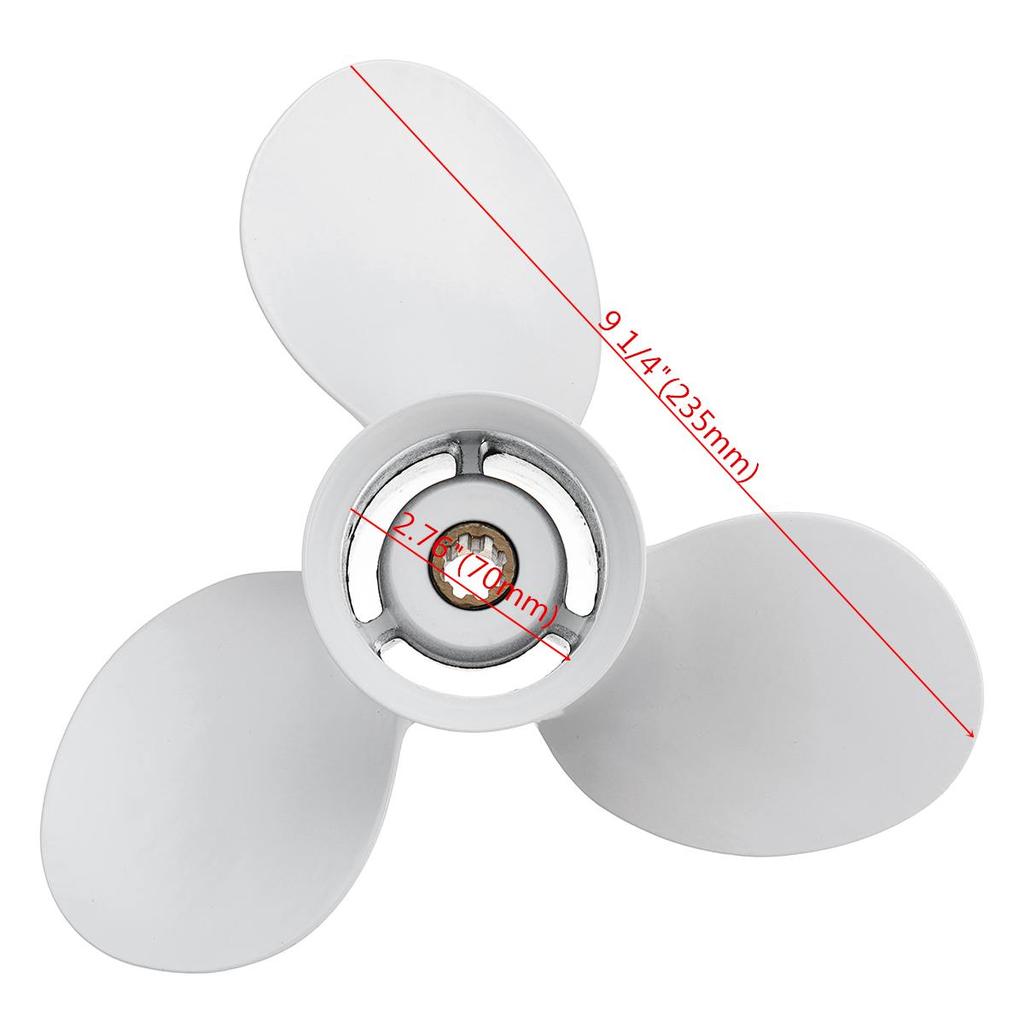 Boat Propeller for Yamaha 9.9-15HP, 9 1/4x12, 3-Blade by HitMyNeed