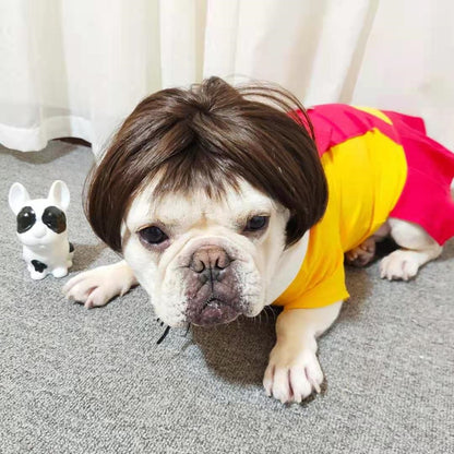 Bob Cut Pug Wig with Bangs for Small Pets by HitMyNeed