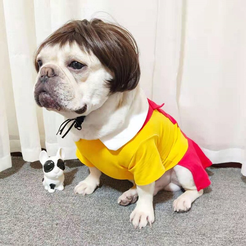 Bob Cut Pug Wig with Bangs for Small Pets by HitMyNeed