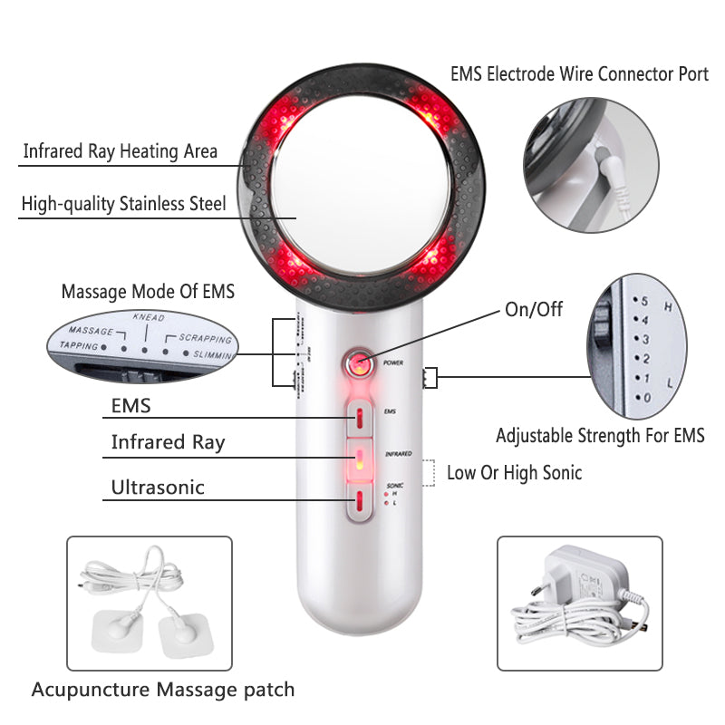 Body Slimming Handheld Ultrasound Massager by HitMyNeed