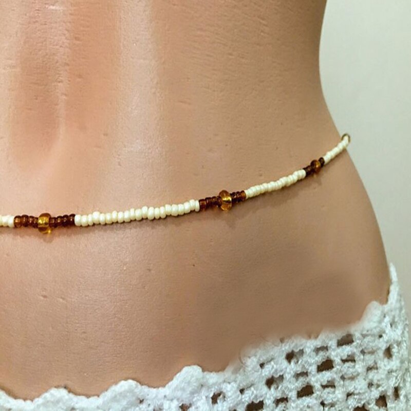 Bohemian Beaded Belly Chain Waist Jewelry by HitMyNeed