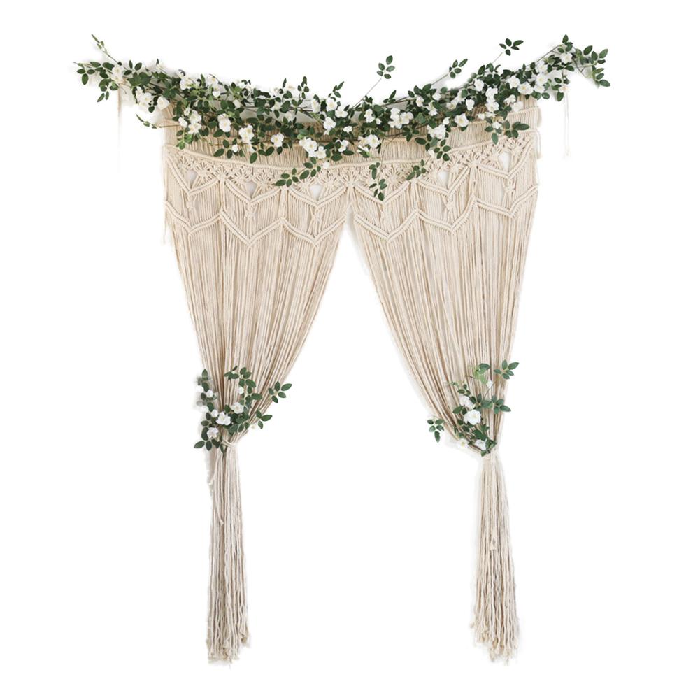 Bohemian Cotton Macrame Door Curtain 130 x 180cm by HitMyNeed