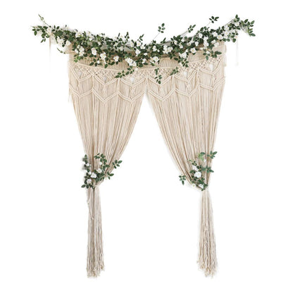Bohemian Cotton Macrame Door Curtain 130 x 180cm by HitMyNeed