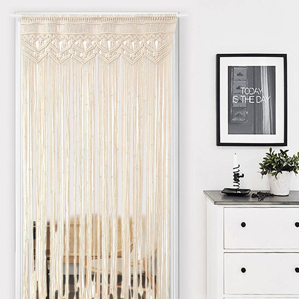 Bohemian Cotton Macrame Door Curtain 130 x 180cm by HitMyNeed