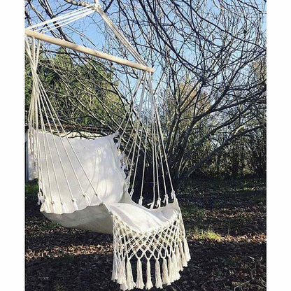 Bohemian Rope Hammock Chair with Wooden Bar by HitMyNeed