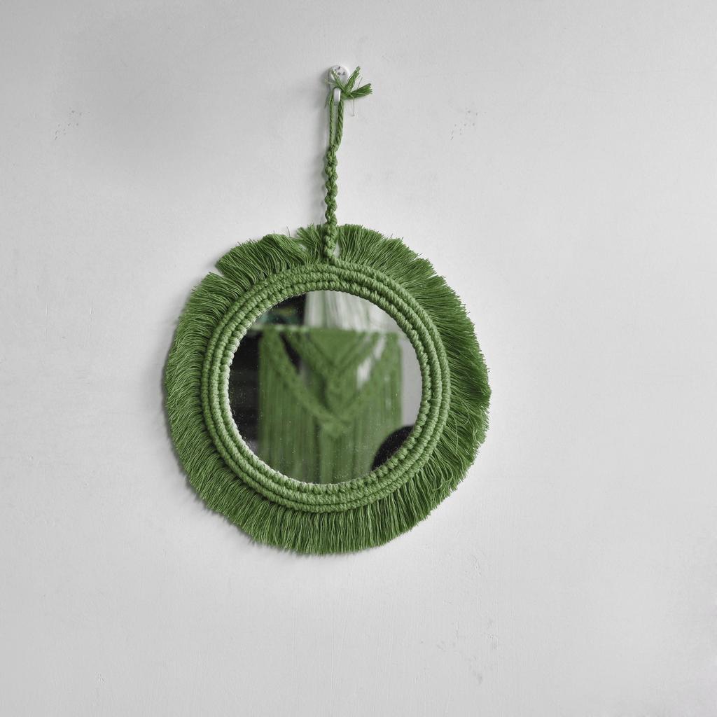 Bohemian Round Macrame Wall Mirror by HitMyNeed
